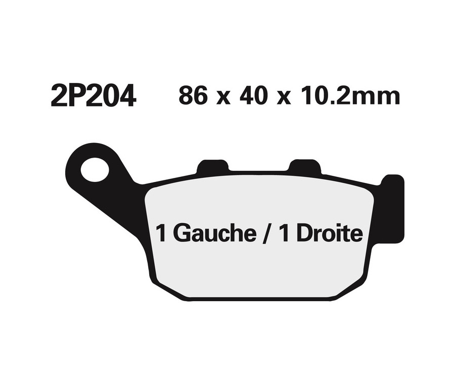 Plaquettes de frein NISSIN route semi-métallique - 2P-204NS - 1036626