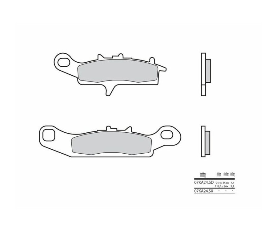 Plaquettes de frein BREMBO Off-Road métal fritté - 07KA24SX - 1036113