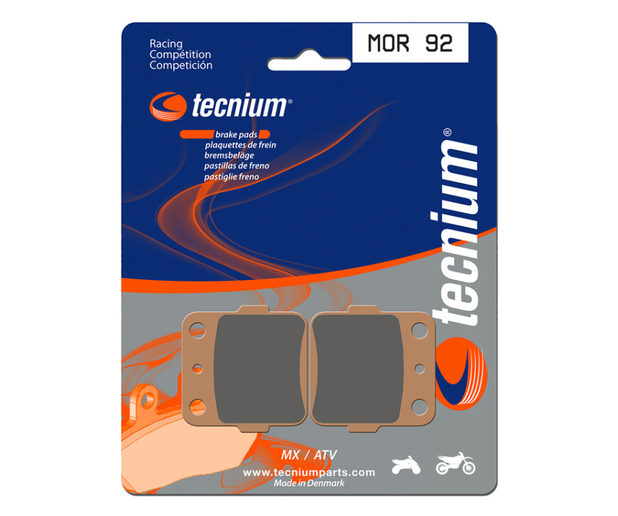 Plaquettes de frein TECNIUM Racing MX/Quad métal fritté - MOR92 - 1023031