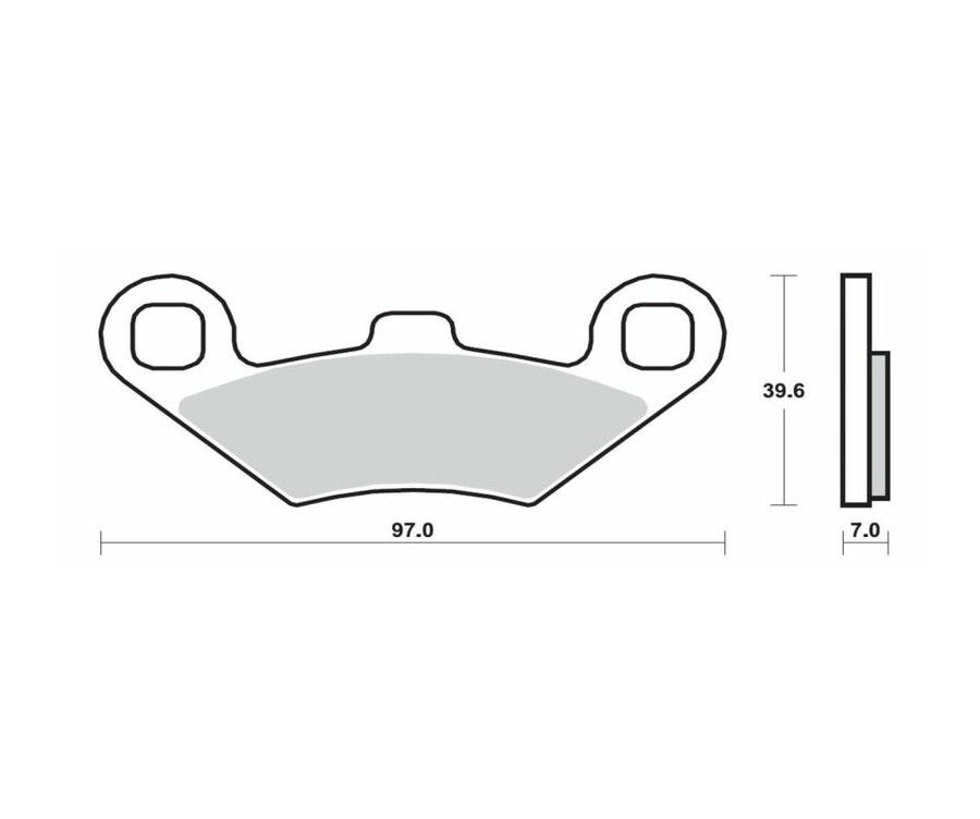 Plaquettes de frein BREMBO Scooter métal fritté - 07104XS - 1035783