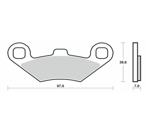 Plaquettes de frein BREMBO Scooter métal fritté - 07104XS