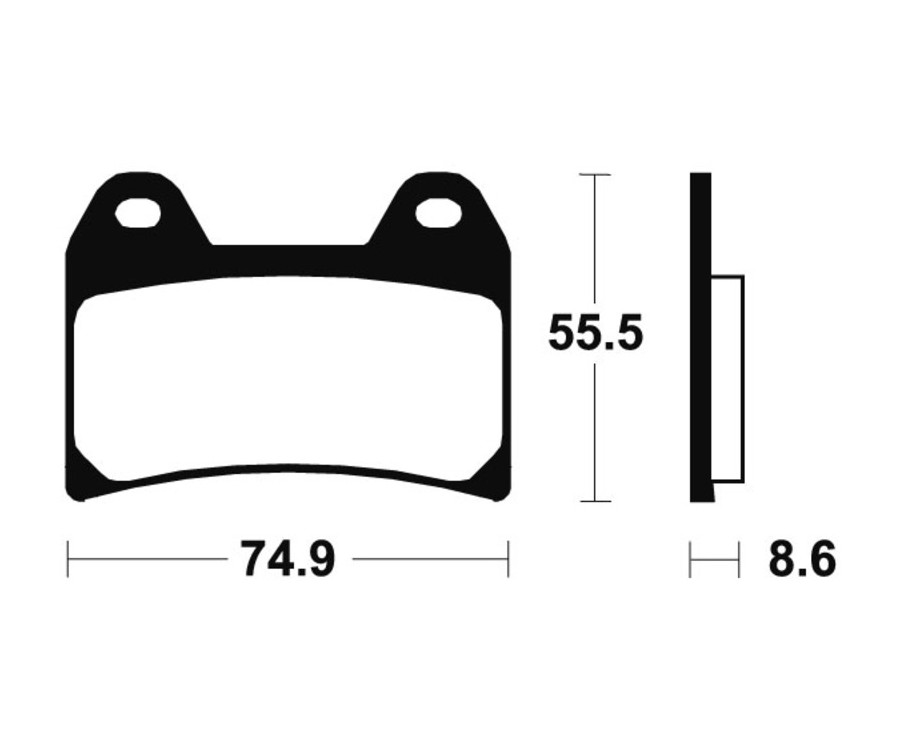 Plaquettes de frein TECNIUM Racing métal fritté carbone - MCR206 - 1022581