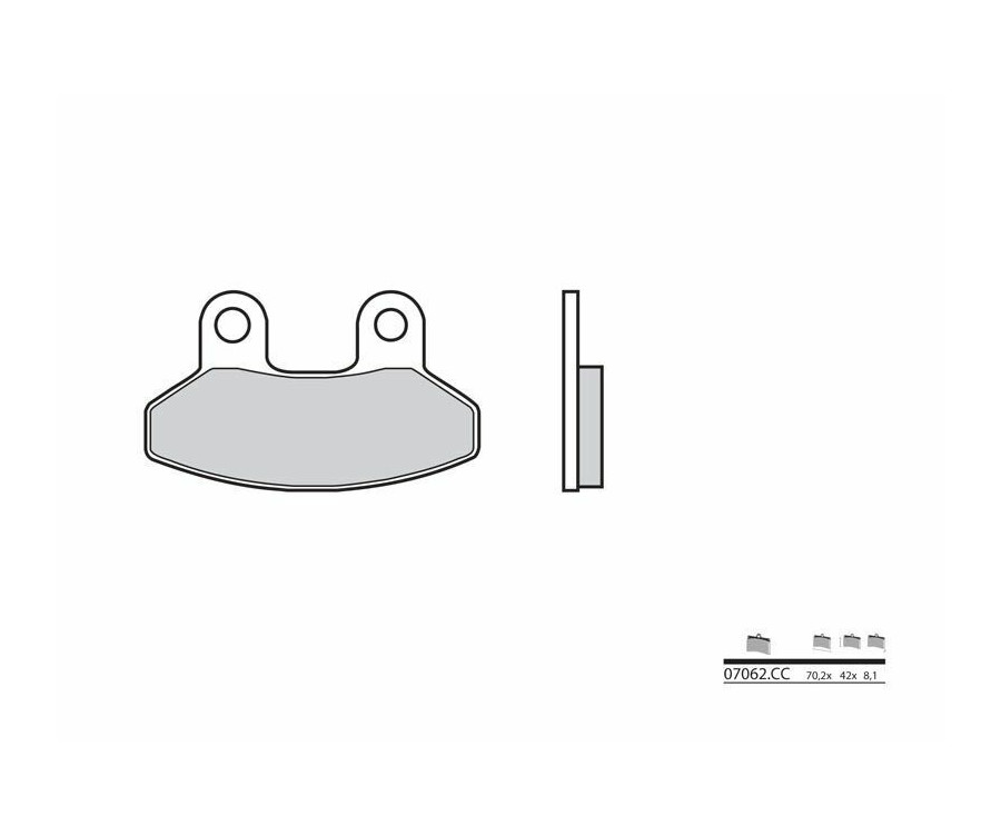 Plaquettes de frein BREMBO Scooter carbone céramique - 07062 - 1035706