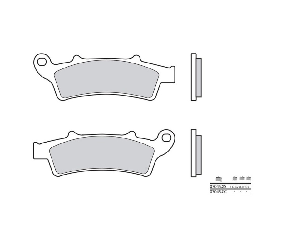 Plaquettes de frein BREMBO Scooter métal fritté - 07045XS - 1035741