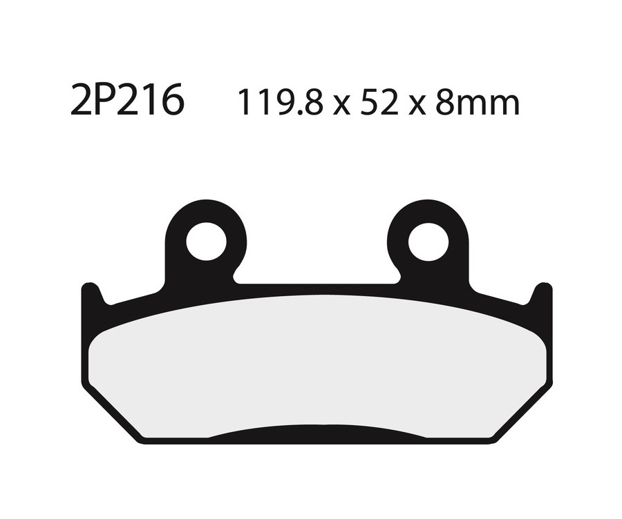 Plaquettes de frein NISSIN route semi-métallique - 2P-216NS - 1036646