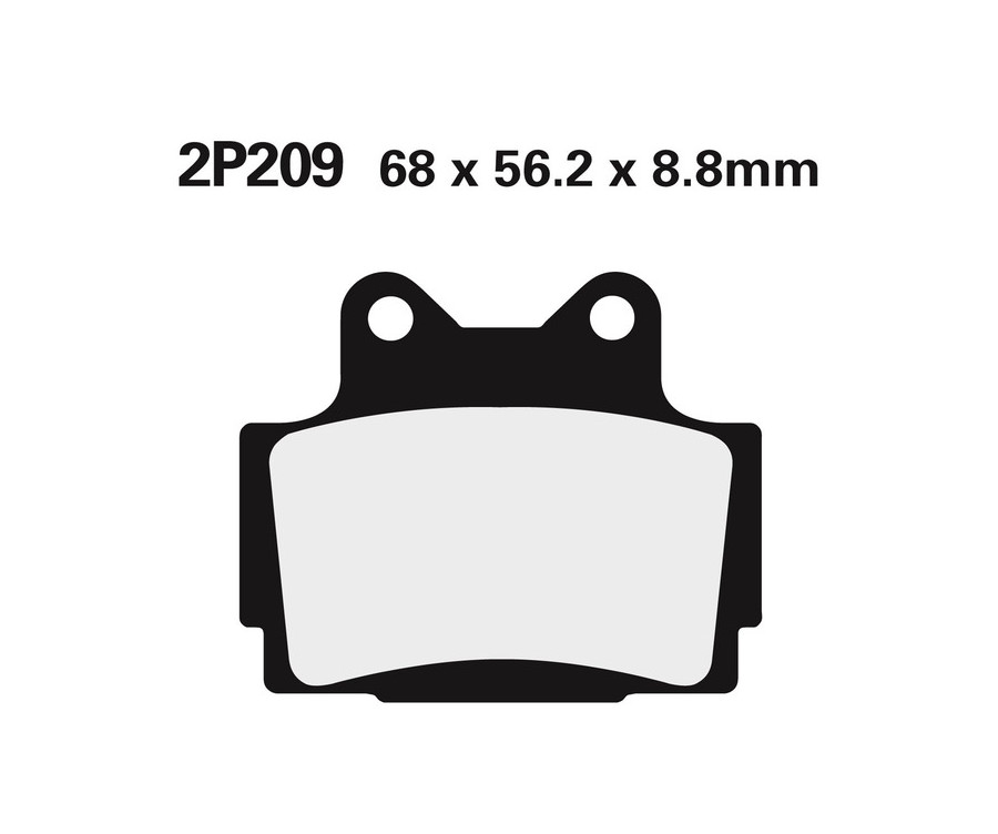 Plaquettes de frein NISSIN route semi-métallique - 2P-209NS - 1036632