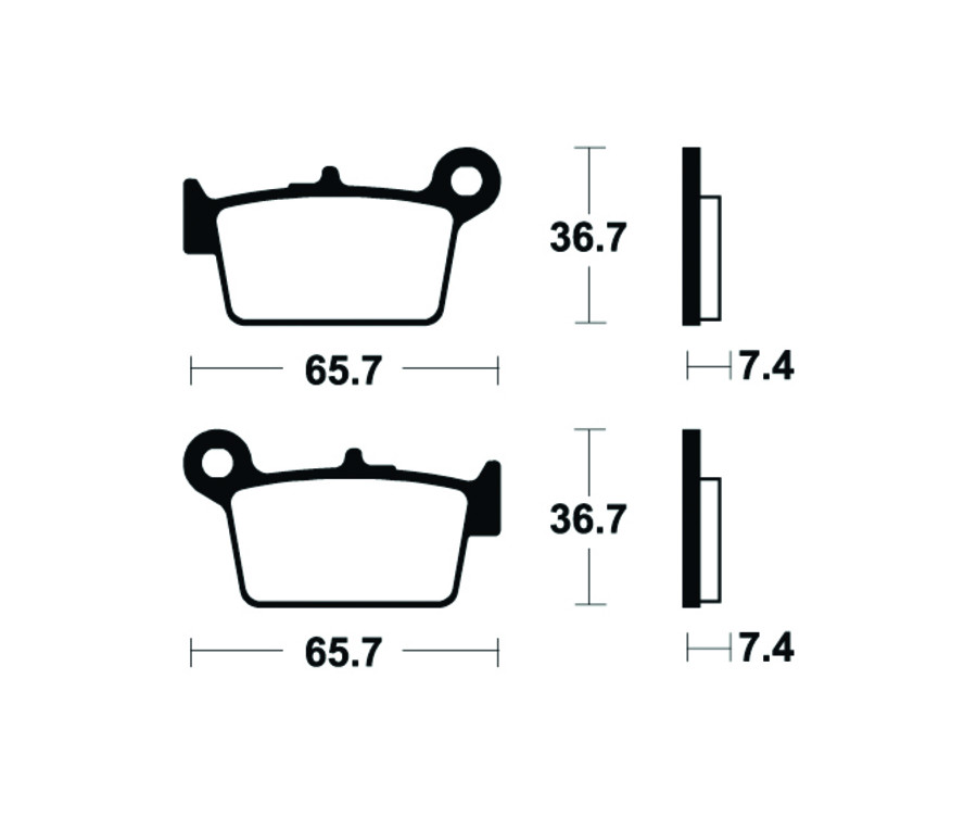 Plaquettes de frein TECNIUM Scooter organique - ME361 - 1022687