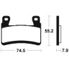 Plaquettes de frein TECNIUM Performance métal fritté - MF394 - 1022788