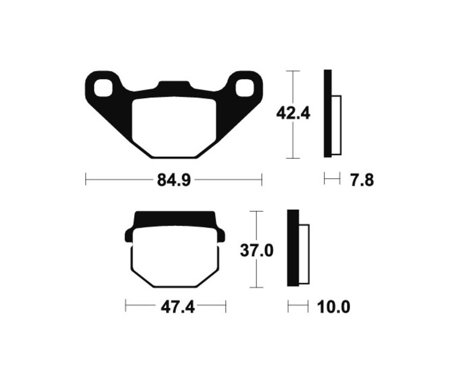 Plaquettes de frein TECNIUM Scooter organique - ME48 - 1022707