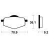 Plaquettes de frein TECNIUM Scooter organique - ME75 - 1022711