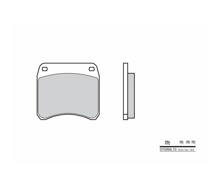 Plaquettes de frein BREMBO route carbone céramique - 07GR6610 - 1048878