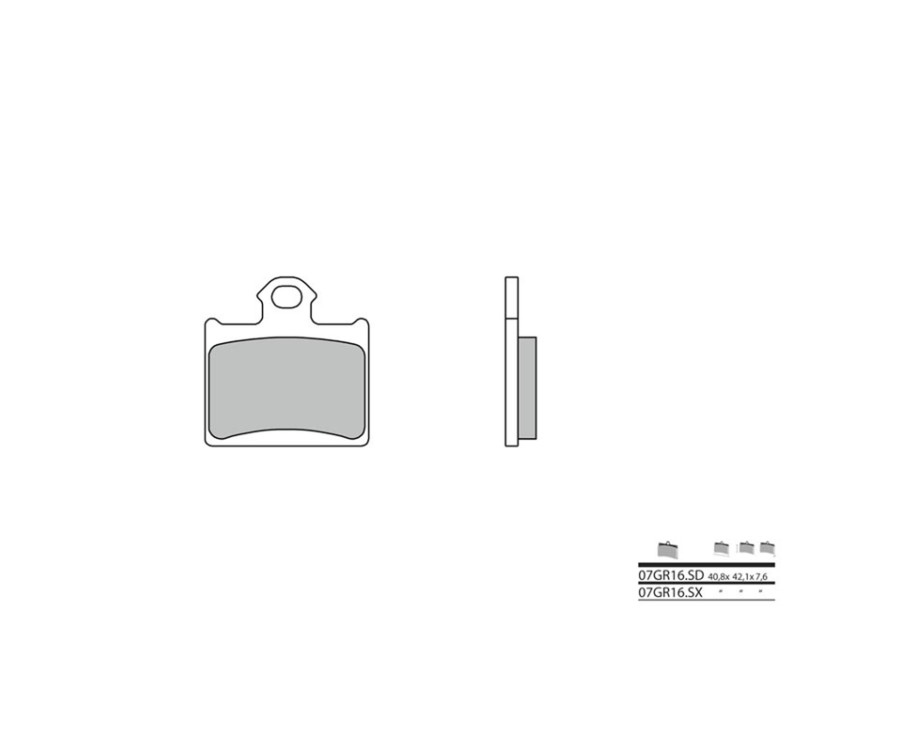 Plaquettes de frein BREMBO Off-Road métal fritté - 07GR16SD - 1035878