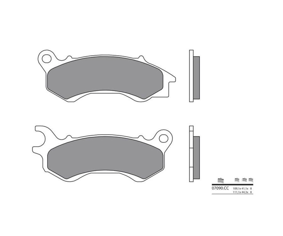 Plaquettes de frein BREMBO Scooter carbone céramique - 07090CC - 1035776