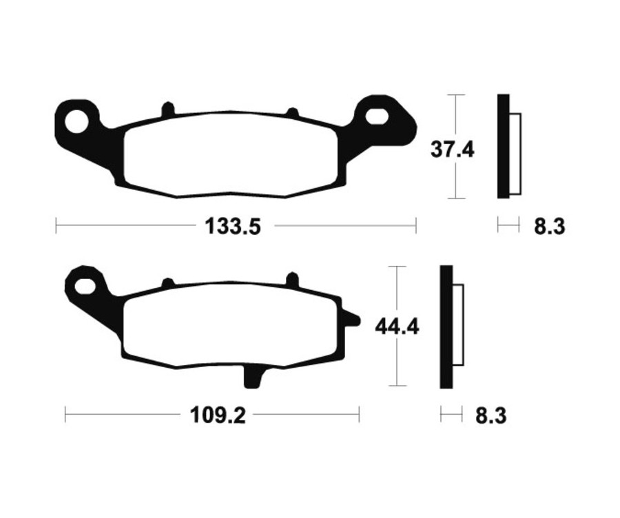 Plaquettes de frein TECNIUM route organique - MA205 - 1022420