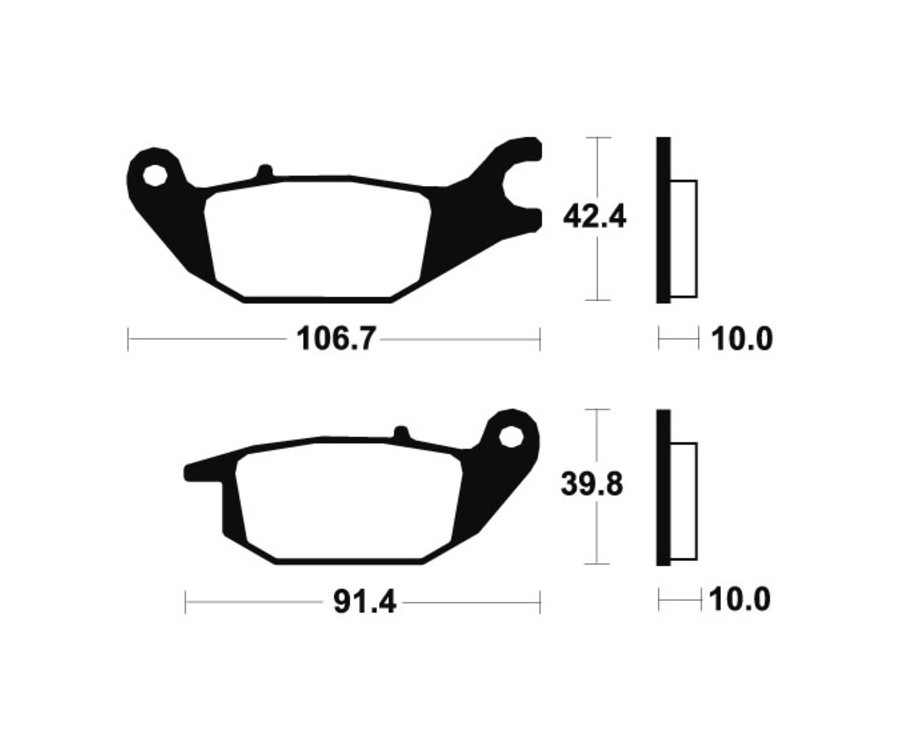 Plaquettes de frein TECNIUM route organique - MA284 - 1022459