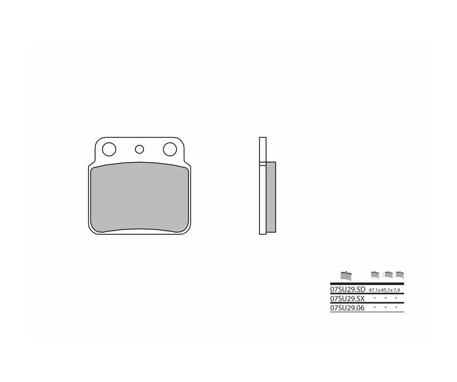 Plaquettes de frein BREMBO Off-Road métal fritté - 07SU29SX - 1036191