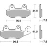 Plaquettes de frein BREMBO route métal fritté - 07KA31SA - 1048894