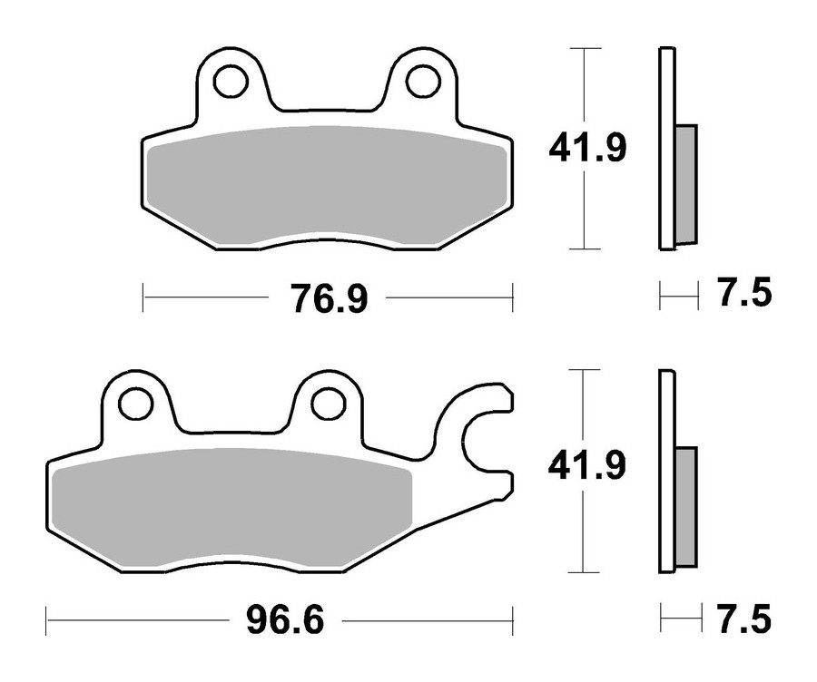 Plaquettes de frein BREMBO route métal fritté - 07KA31SA - 1048894