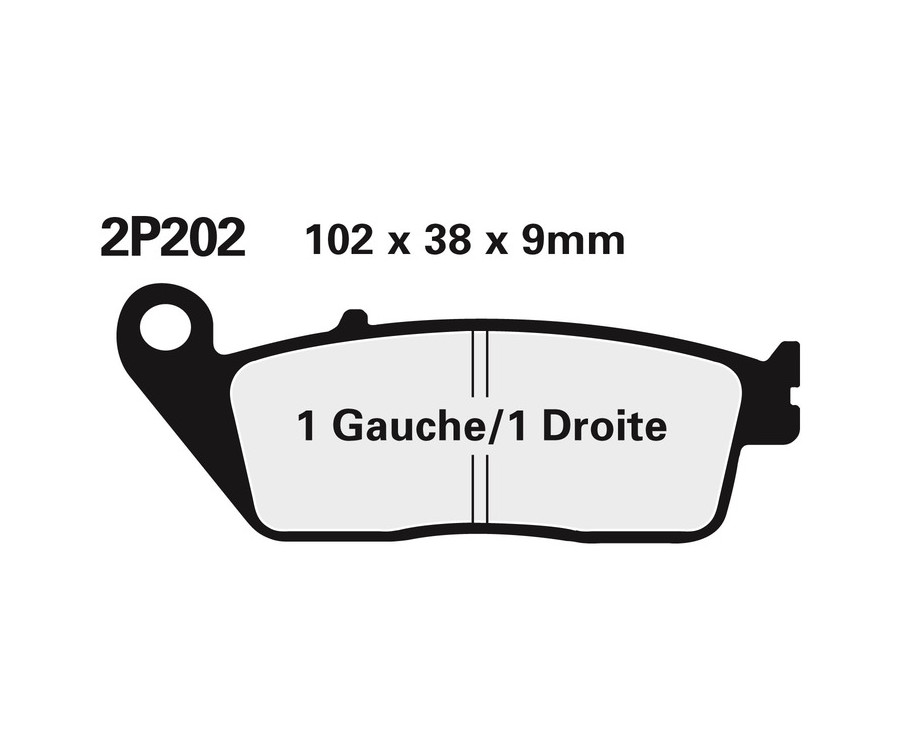 Plaquettes de frein NISSIN route /Off-Road métal fritté - 2P-202ST - 1036622