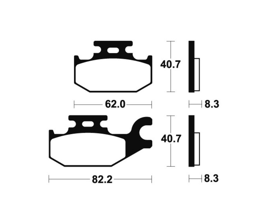 Plaquettes de frein TECNIUM MX/Quad métal fritté - MO335 - 1022886