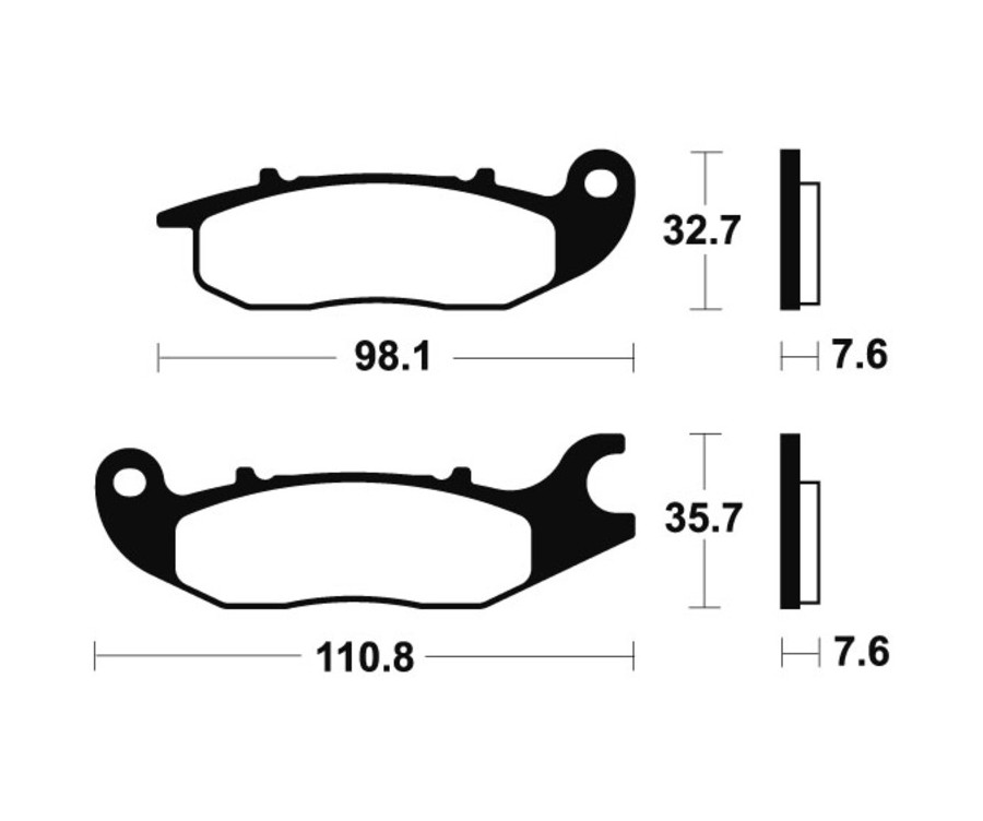 Plaquettes de frein TECNIUM Scooter organique - ME297 - 1022671