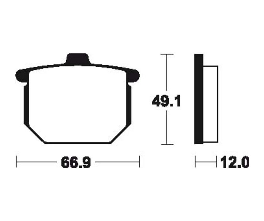 Plaquettes de frein TECNIUM route organique - MA8 - 1022548