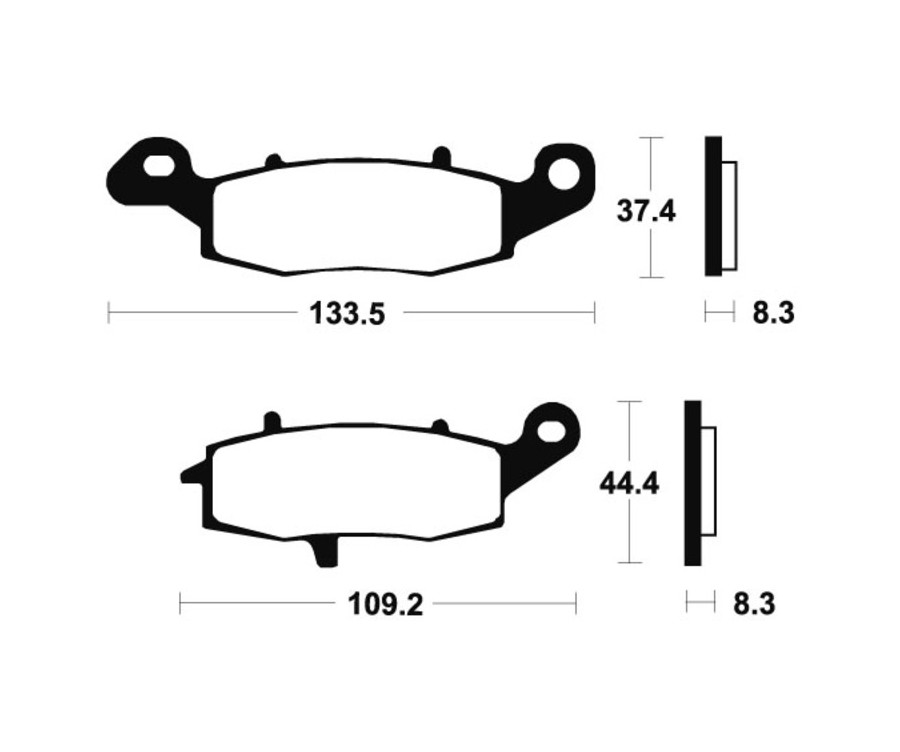 Plaquettes de frein TECNIUM Performance métal fritté - MF204 - 1022748