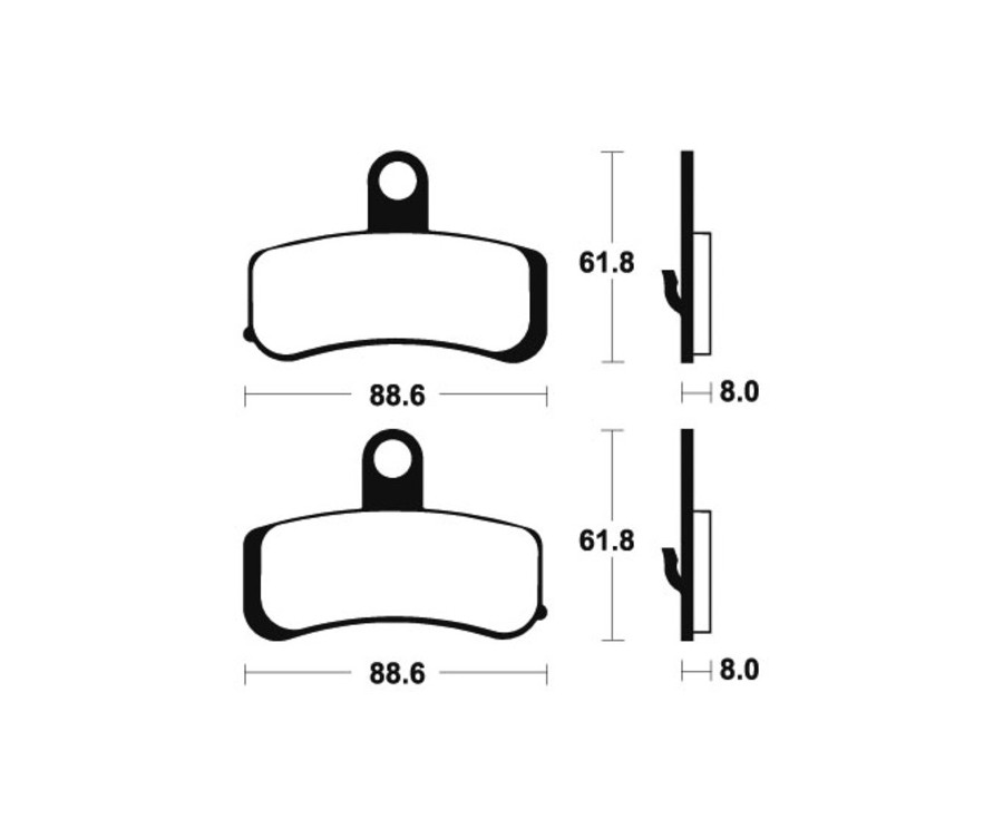 Plaquettes de frein TECNIUM Performance métal fritté - MF353 - 1022781