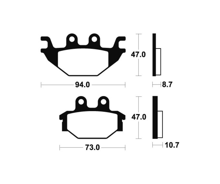 Plaquettes de frein TECNIUM route organique - MA310 - 1022474