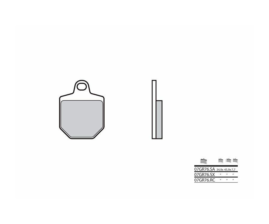 Plaquettes de frein BREMBO Off-Road métal fritté - 07GR76SX - 1035927