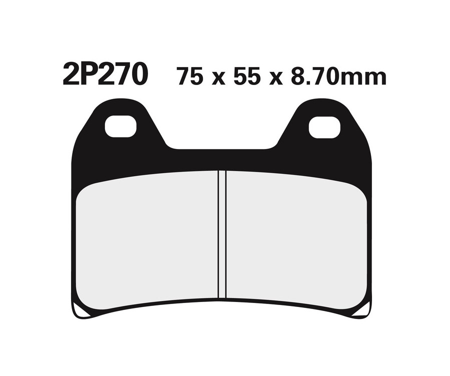 Plaquettes de frein NISSIN route /Off-Road métal fritté - 2P-270ST - 1036715
