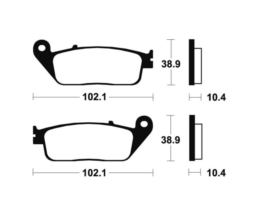 Plaquettes de frein TECNIUM route organique - MA154 - 1022377