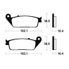 Plaquettes de frein TECNIUM route organique - MA154 - 1022377