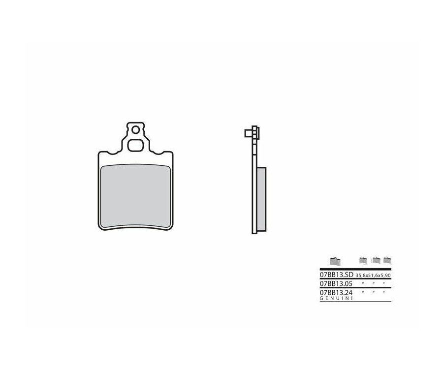 Plaquettes de frein BREMBO route carbone céramique - 07BB1305 - 1035808