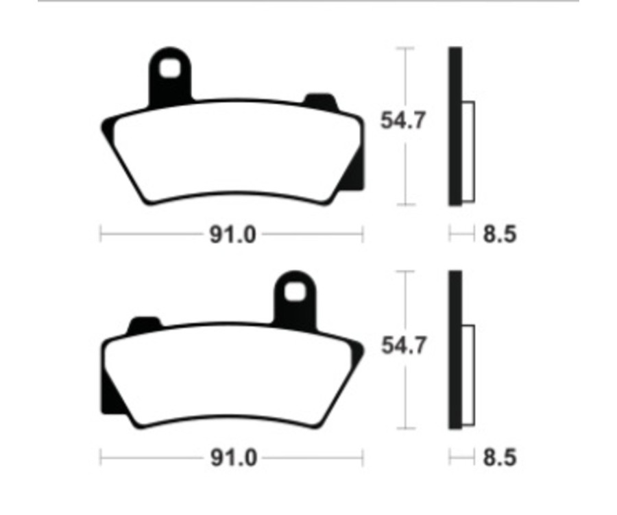 Plaquettes de frein TECNIUM métal fritté - MR495 - 1122855
