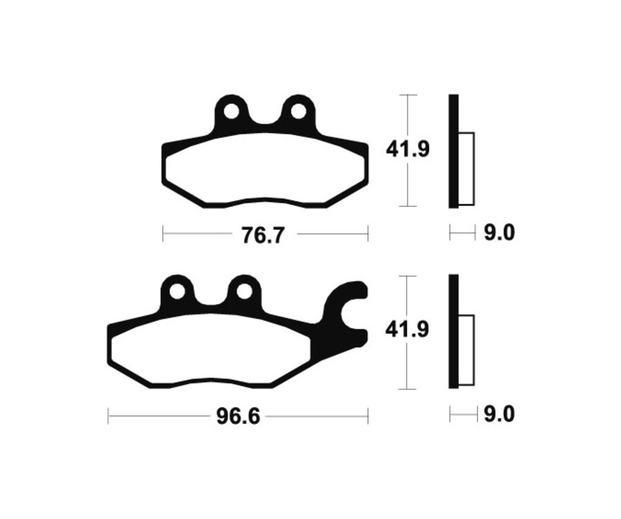 Plaquettes de frein TECNIUM Maxi Scooter métal fritté - MSS318 - 1023211