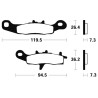 Plaquettes de frein TECNIUM Racing MX/Quad métal fritté - MOR226 - 1022962