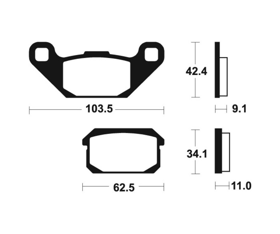 Plaquettes de frein TECNIUM MX/Quad métal fritté - MO348 - 1022889