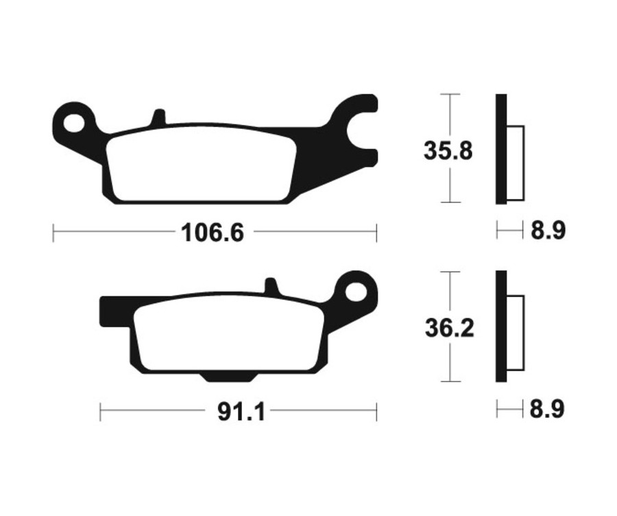 Plaquettes de frein TECNIUM MX/Quad métal fritté - MO352 - 1022893