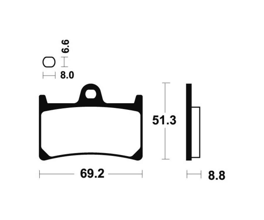 Plaquettes de frein TECNIUM Scooter organique - ME134 - 1022613