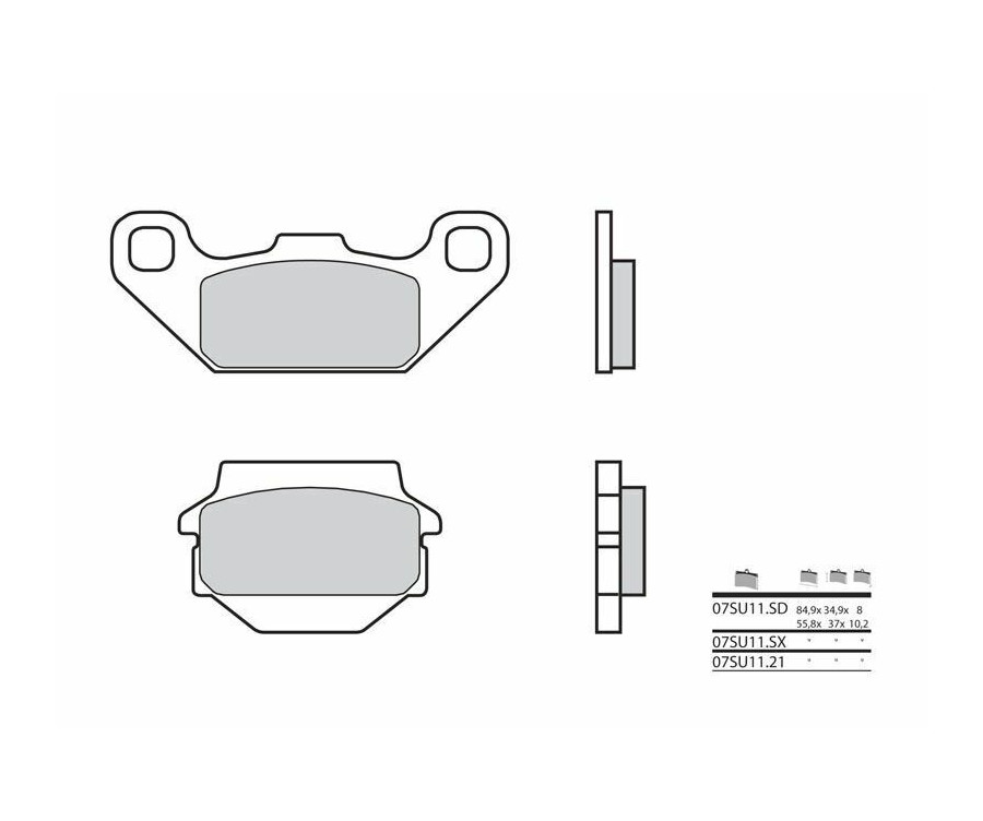 Plaquettes de frein BREMBO Off-Road métal fritté - 07SU11SD - 1036155