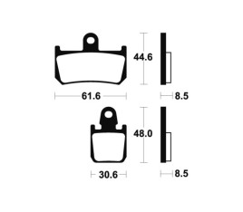 Plaquettes de frein TECNIUM Performance métal fritté - MF339