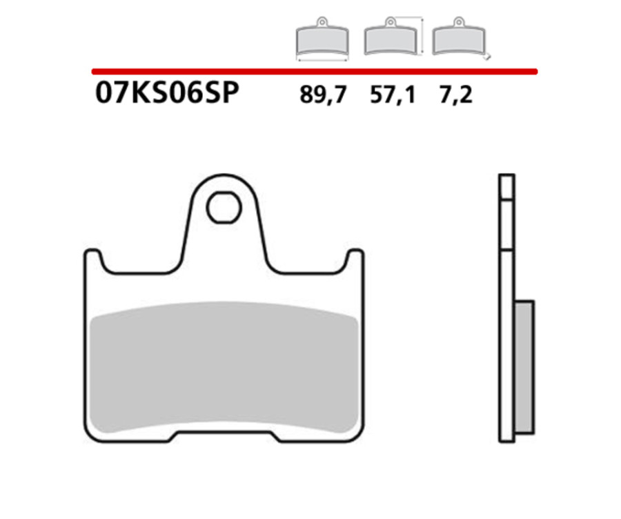 Plaquettes de frein BREMBO métal fritté - 07KS06SP - 1122630