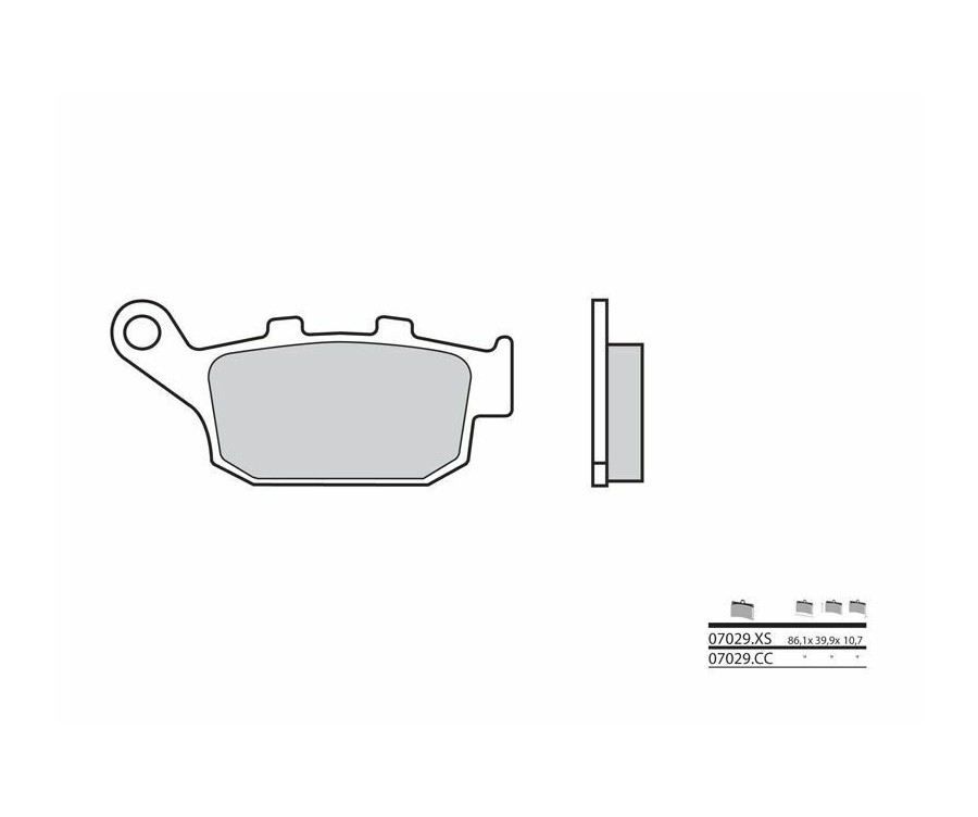 Plaquettes de frein BREMBO Scooter carbone céramique - 07029 - 1035686