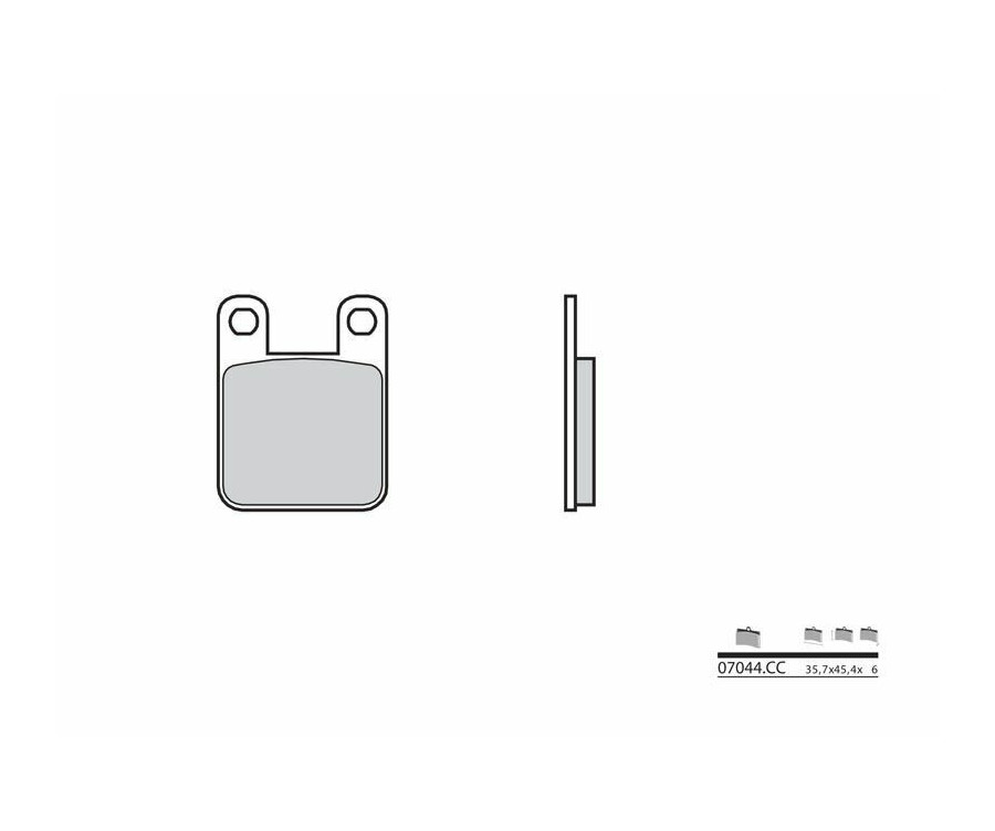 Plaquettes de frein BREMBO Scooter carbone céramique - 07044 - 1035693