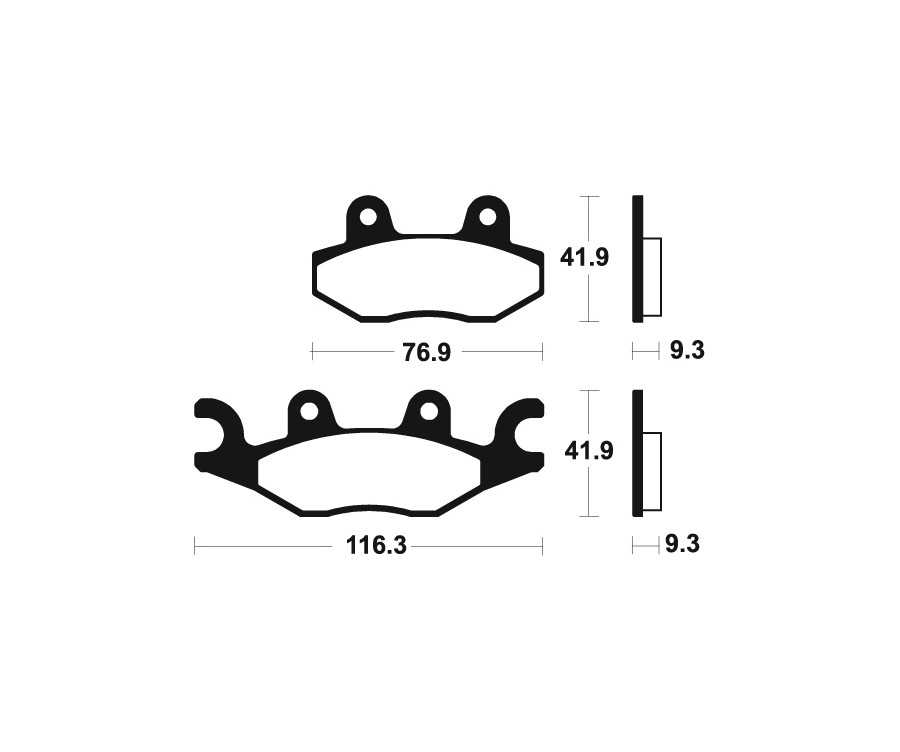 Plaquettes de frein TECNIUM Scooter organique - ME378 - 1022695