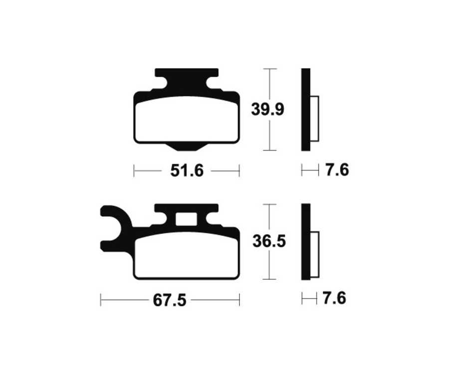 Plaquettes de frein TECNIUM MX/Quad métal fritté - MO252 - 1022862