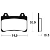 Plaquettes de frein TECNIUM route organique - MA90 - 1022560