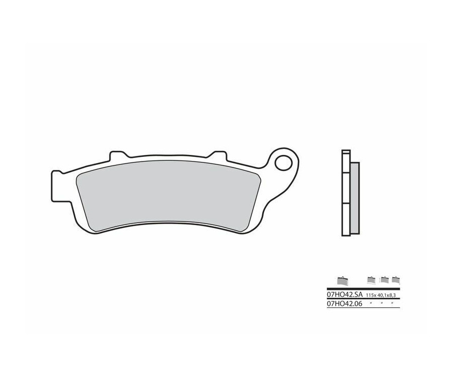 Plaquettes de frein BREMBO route métal fritté - 07HO42SA - 1036023
