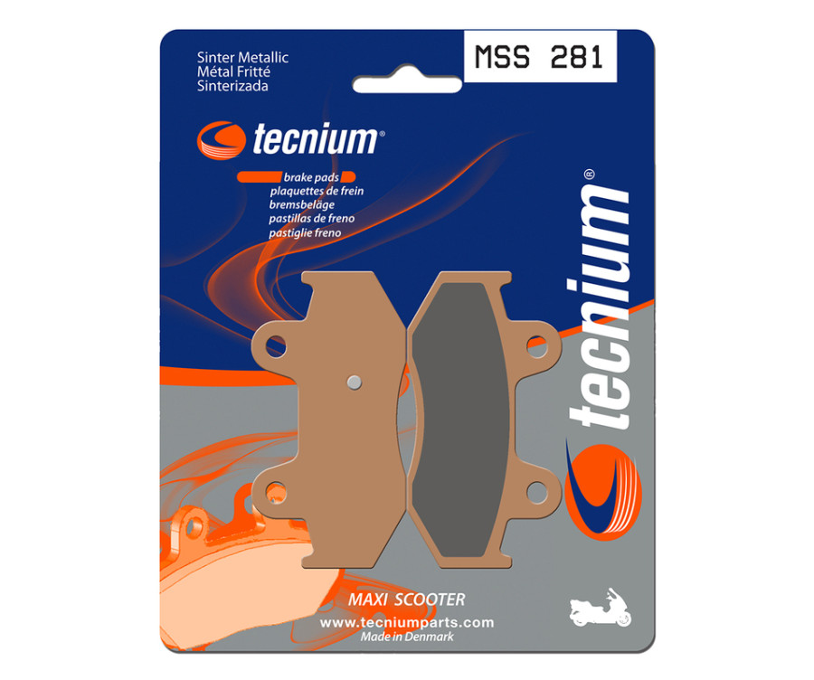 Plaquettes de frein TECNIUM Maxi Scooter métal fritté - MSS281 - 1023205